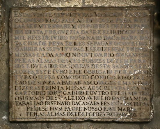 Masses for the poor, Lisbon cathedral